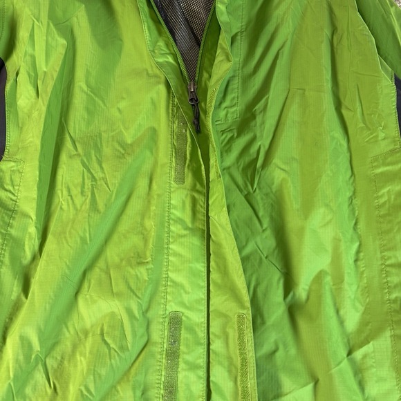 North Face Shell Jacket Men's M Hooded Coat Waterproof Abul Hyvent GREEN BLACK - Picture 10 of 14